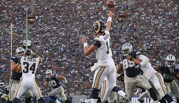 Sean Mannion hatte bislang zwei Kurzeinsätze in der Regular Season für die Rams (9/13, 50 YDS, INT)