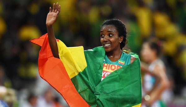 Almaz Ayana hat sich über 10.000 Meter Gold gesichert 