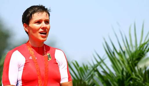 Sabine Spitz gewann bei den Olympischen Spielen 2008 in Peking die Goldmedaille