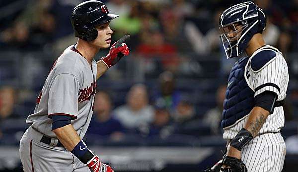 Max Kepler (l.) schlug seinen ersten Homerun gegen einen Linkshänder im Jahr 2017
