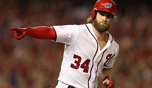 Bryce Harper sorgte mit einem späten Homerun für den Ausgleich gegen die Cubs