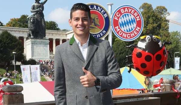 James Rodriguez hatte auf dem Oktoberfest seinen Spaß