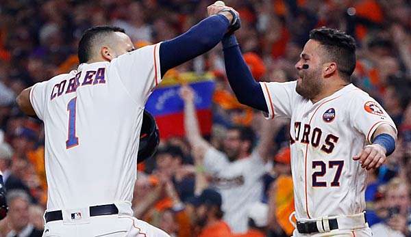 Carlos Correa und Jose Altuve hatten maßgeblichen Anteil am Erfolg der Astros in Spiel 5 der World Series