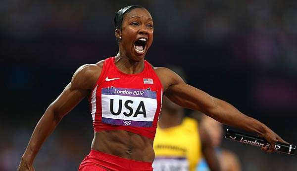 Carmelita Jeter bei den Olympischen Spielen in London 2012