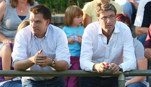 Tobias Gebert (l.) ist seit Februar 2005 Manager beim SV Sandhausen