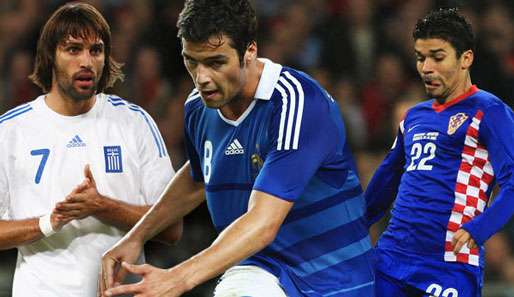 Hoffnungsträger ihrer Nationen: Georgios Samaras (l.), Yoann Gourcuff und Eduardo (r.)