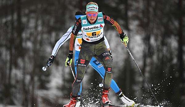 Nicole Fessel erfüllte in Toblach mit Platz 14 die halbe Olympianorm