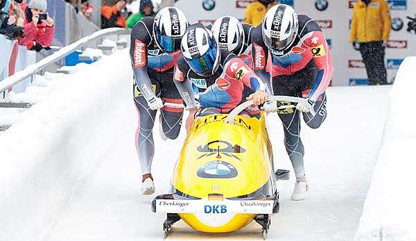 Johannes Lochner gewann im Vierer in Igls