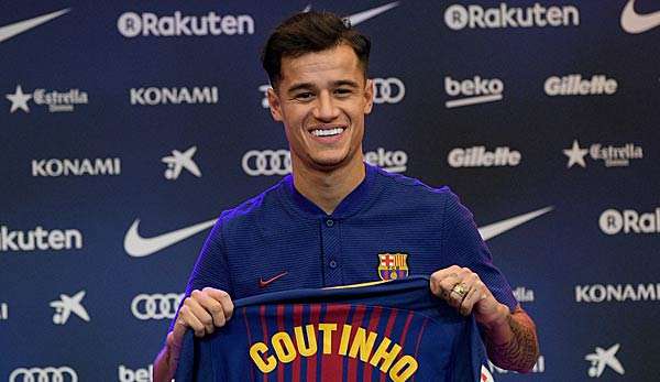 Phillippe Coutinho bei seiner Vorstellung beim FC Barcelona