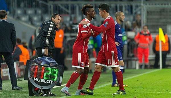 FC Bayern ohne James Rodriguez und Kingsley Coman in Wolfsburg.