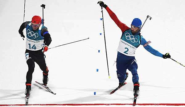 Simon Schempp musste sich Martin Fourcade geschlagen geben.