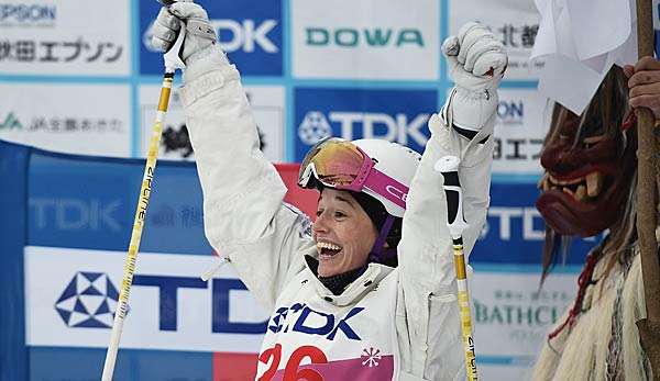 Buckelpiste: Freestylerin Laura Grasemann überraschend Dritte.