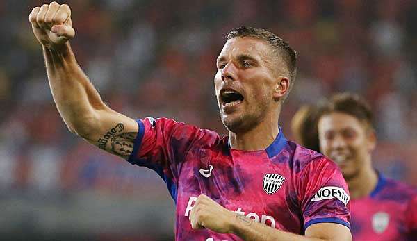 Lukas Podolski traf für Vissel Kobe in der J-League.