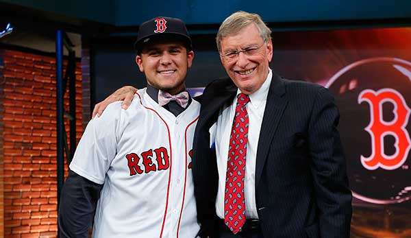 Michael Chavis (li.) freute sich bei seinem Draft auf das Engagement in Boston.