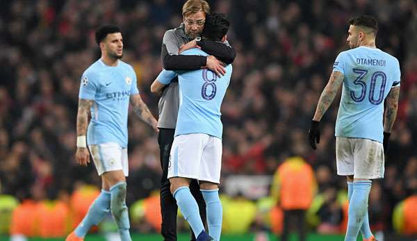 Jürgen Klopp umarmte nach dem Champions-League-Viertelfinale seinen ehemaligen Schützling Ilkay Gündogan herzlich.