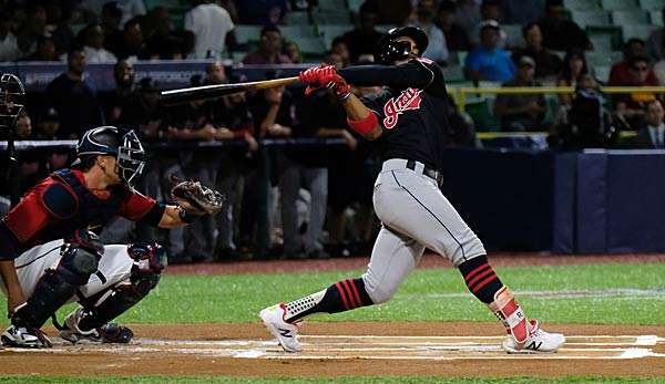 Francisco Lindor schlug einen frenetisch gefeierten Homerun für die Indians.