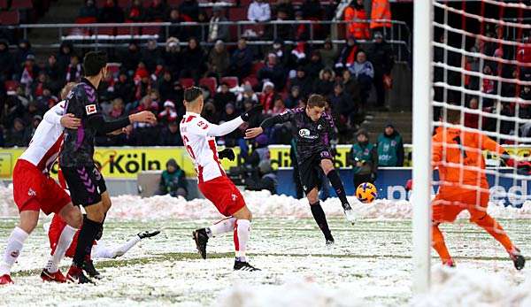 In der Hinrunde setzte sich der SC Freiburg auf dramatische Art und Weise mit 4:3 in Köln durch. 