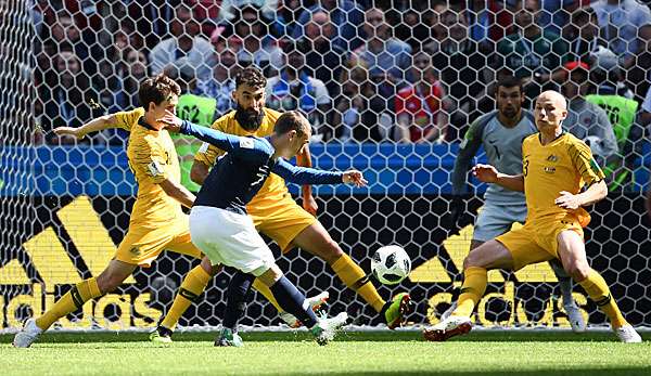 Frankreich hat zum Auftakt der WM 2018 gegen Australien gewonnen.