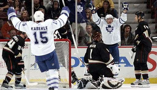 Verteidiger Tomas Kaberle war mit einem Tor und vier Assists am Sieg der Maple Leafs beteiligt