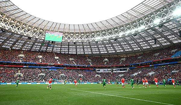 Im Luschniki-Stadion fand das Auftaktspiel der Weltmeisterschaft in Russland statt.