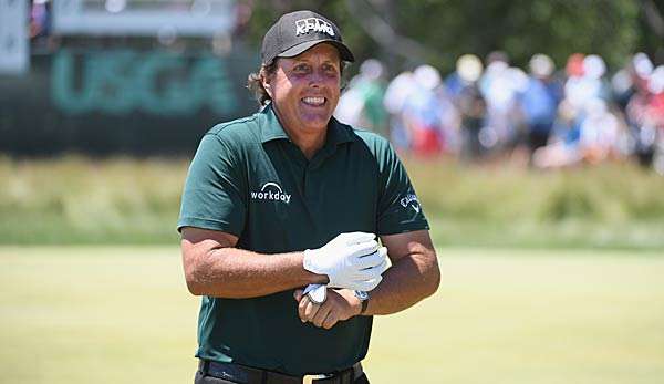 Das SPOX-Par-10 zur US Open ist zurück - auch Phil Mickelson freut das sichtlich. 