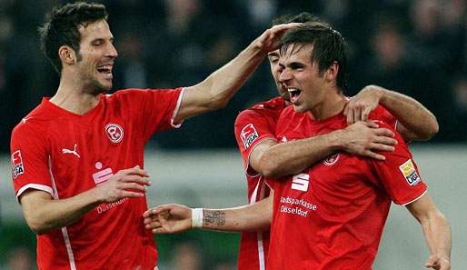 Martin Harnik (r.) erzielte das goldene Tor für die Düsseldorfer Fortuna