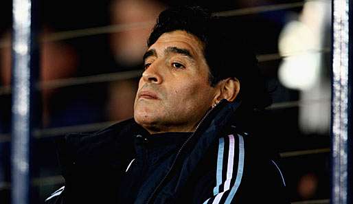 Diego Maradona trainiert seit 2008 die argentinische Nationalmannschaft