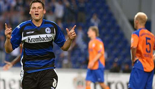 Mit acht Treffern ist Giovanni Federico (l.) ein Mitgarant für den Höhenflug der Arminia