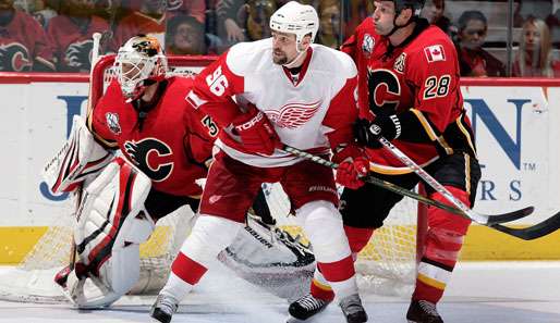 Die Detroit Red Wings bekamen es zu Hause mit den Calgary Flames zu tun