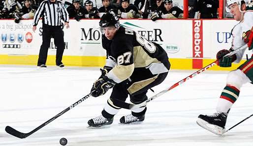 Mit den Pittsburgh Penguins siegte Sidney Crosby bei den Anaheim Ducks