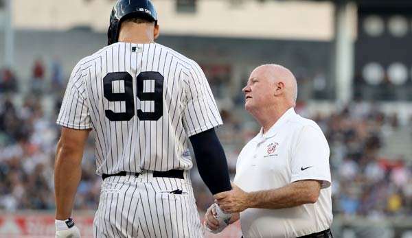Aaron Judge (l.) hat sich eine Fraktur am rechten Handgelenk zugezogen.