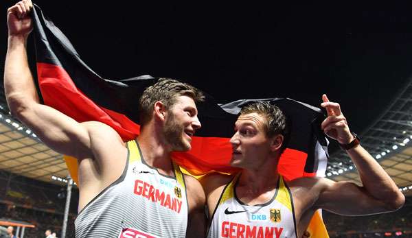 Thomas Röhler und Andreas Hofmann feierten in Berlin den deutschen Doppelerfolg.