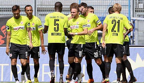 Energie Cottbus hat genau wie Preußen Münster bisher neun Punkte auf dem Konto. 