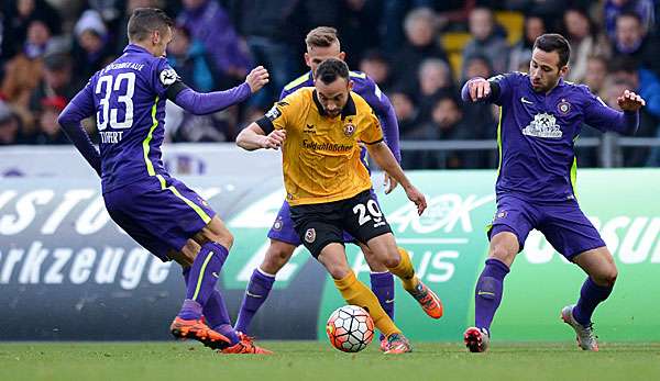 Dynamo Dresden und Erzgebirge Aue standen sich bislang 60 mal gegenüber.