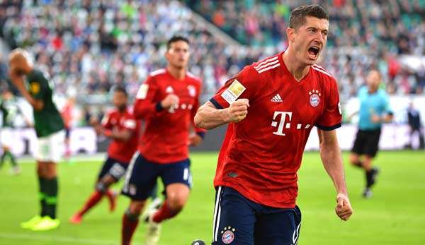 Robert Lewandowski erzielte einen Doppelpack gegen den VfL Wolfsburg.