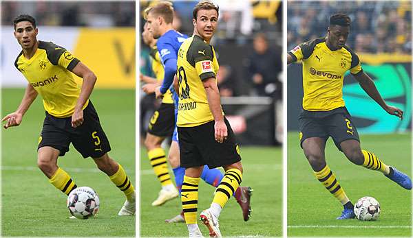 Haben beim BVB zuletzt überzeugt: Achraf Hakimi, Mario Götze und Dan-Axel Zagadou.