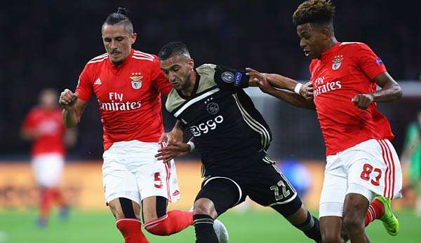 Benfica Lissabon spielt gegen Ajax Amsterdam.