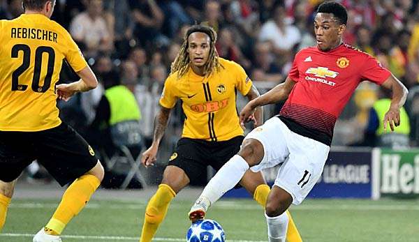 Anthony Martial traf zum 3:0 Endstand im Hinspiel gegen die Young Boys Bern. 