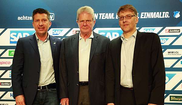 Mehrheitseigner Dietmar Hopp von der TSG Hoffenheim kann weiter auf seinen Vertrauten Peter Hofmann (l.) an der Spitze des Vereins bauen. 