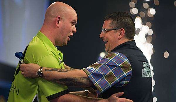 Michael van Gerwen und Gary Anderson treffen im Halbfinale aufeinander.