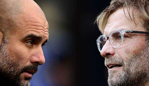 Pep Guardiola und Jürgen Klopp liefern sich ein Kopf-an-Kopf-Rennen.