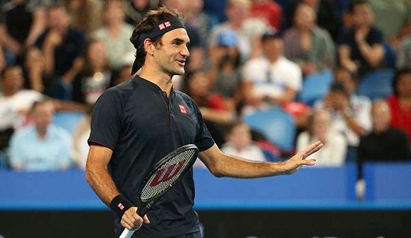 Roger Federer beim Hopman Cup in Perth