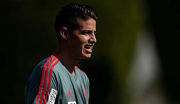 James Rodriguez bei einer Einheit während des Trainingslagers in Katar.