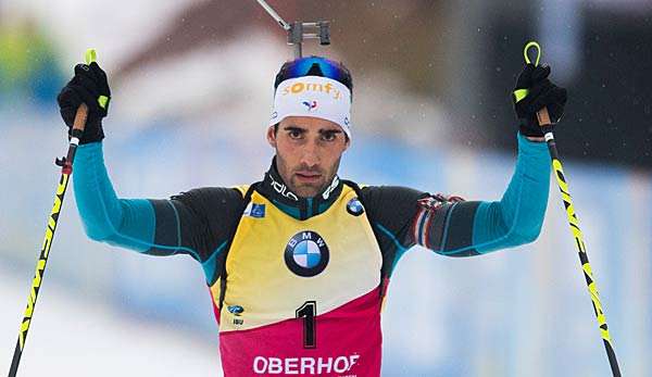 Martin Fourcade gewann den Spring in Oberhof im vergangenen Jahr.