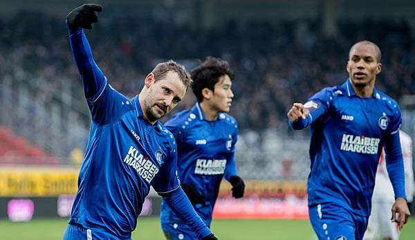 Das Hinspiel zwischen dem KSC und dem FSV Zwickau endete mit einem 1:1-Unentschieden.