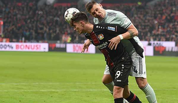 Kai Havertz wurde beim Spiel gegen den FC Bayern in der Nachspielzeit der ersten Halbzeit verletzt ausgewechselt. 