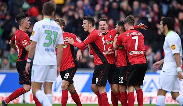 Der SC Freiburg machte gegen Wolfsburg drei Mal einen Rückstand wett