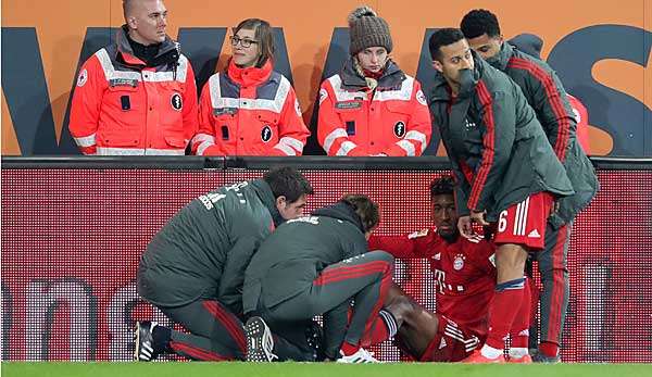 Droht eine erneute lange Pause? Kingsley Coman verletzte sich gegen den FC Augsburg erneut am Sprunggelenk.