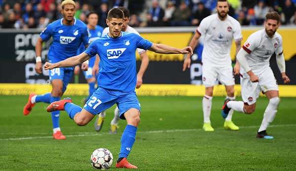 Sicher vom Punkt und später spektakulär mit der Hacke: Hoffenheims Andrej Kramaric wurde am Sonntag zum Nürnberg-Schreck.