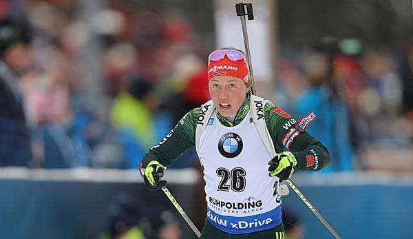 Laura Dahlmeier hat in der Mixed-Staffel die erste Medaille im Visier.